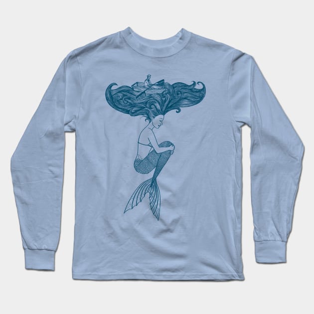Mermaid Long Sleeve T-Shirt by coffeeman